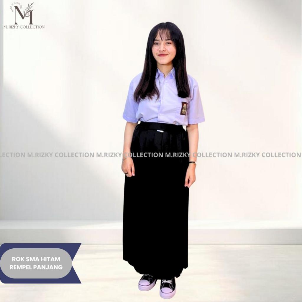 ROK HITAM SMA Rok Hitam Panjang Pendek Span Rempel Rok Sekolah