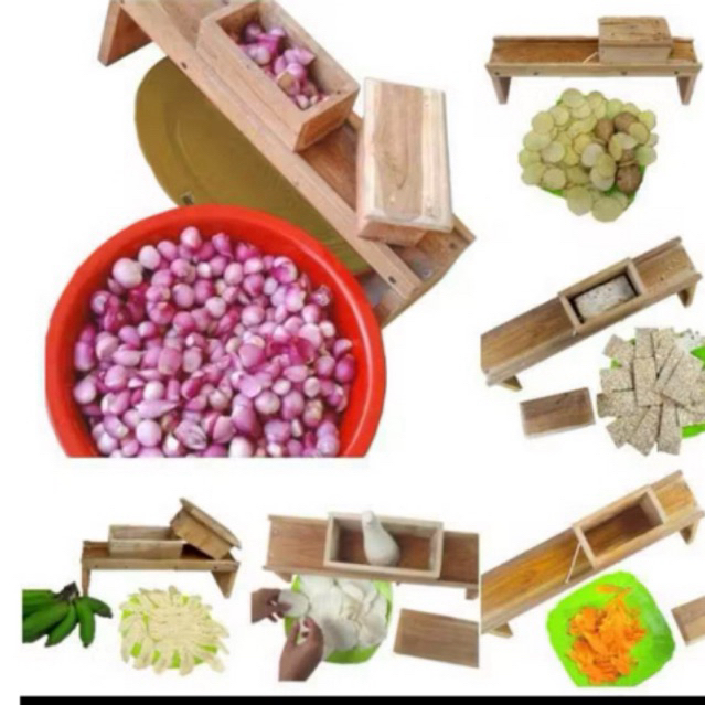 ALAT PENGIRIS BAWANG PENGIRIS KERIPIK PENGIRIS SERBAGUNA KAYU JATI