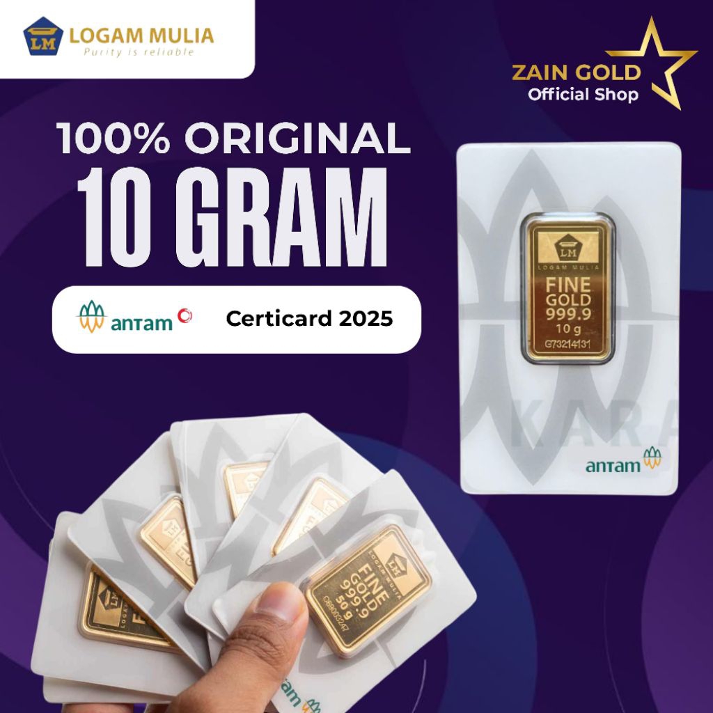 Zain Gold Logam Mulia Antam 10 gr  / Emas Antam