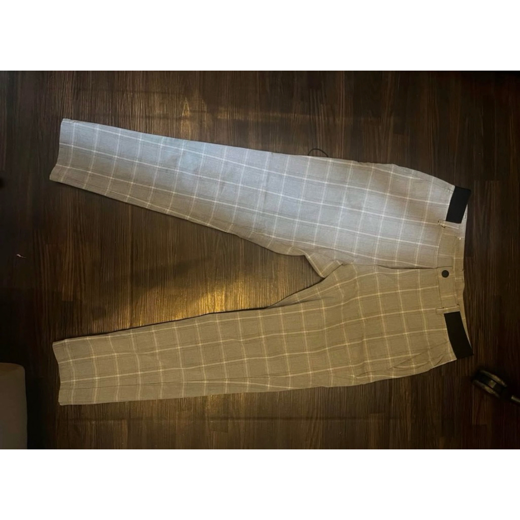 celana kain zara motif tartan