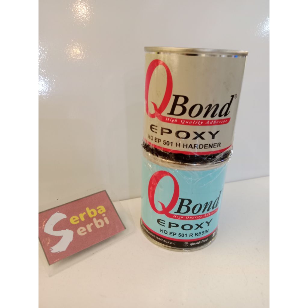 (170+170gr (KECIL) QBOND RESIN HARDENER) Lem epoxy serbaguna