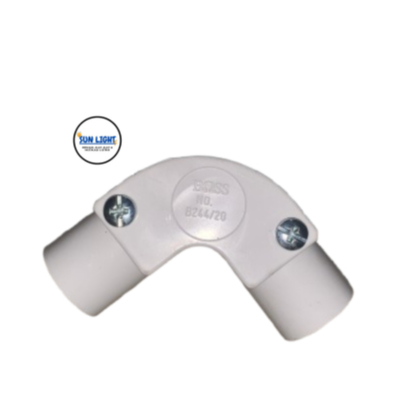 BOSS Elbow 20 MM Putih Elbow Penyambung Siku Pipa L 20 MM PVC Putih