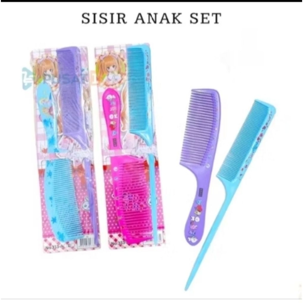Sisir Rambut Set Anak Karakter / Sisir Gagang