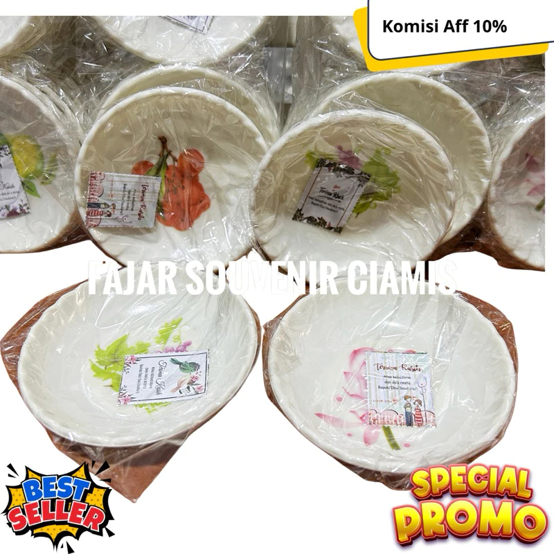 100 PCS souvenir pernikahan Mangkok Sambal Tebal Bulat Gerigi Kemas Plastik