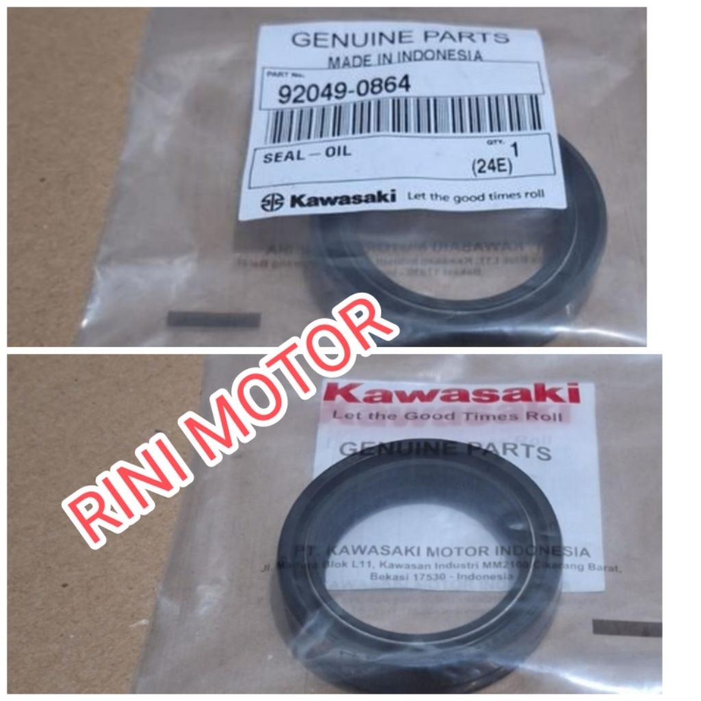 seal shock depan KLX 230 SM KLX230 SE Sepasang original