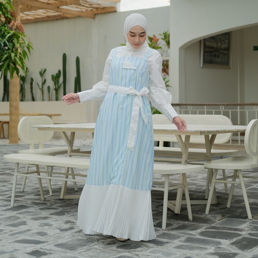 Sekido x Tunique | Meera Overall | Outer Gamis pastel Lebaran jumpsuit