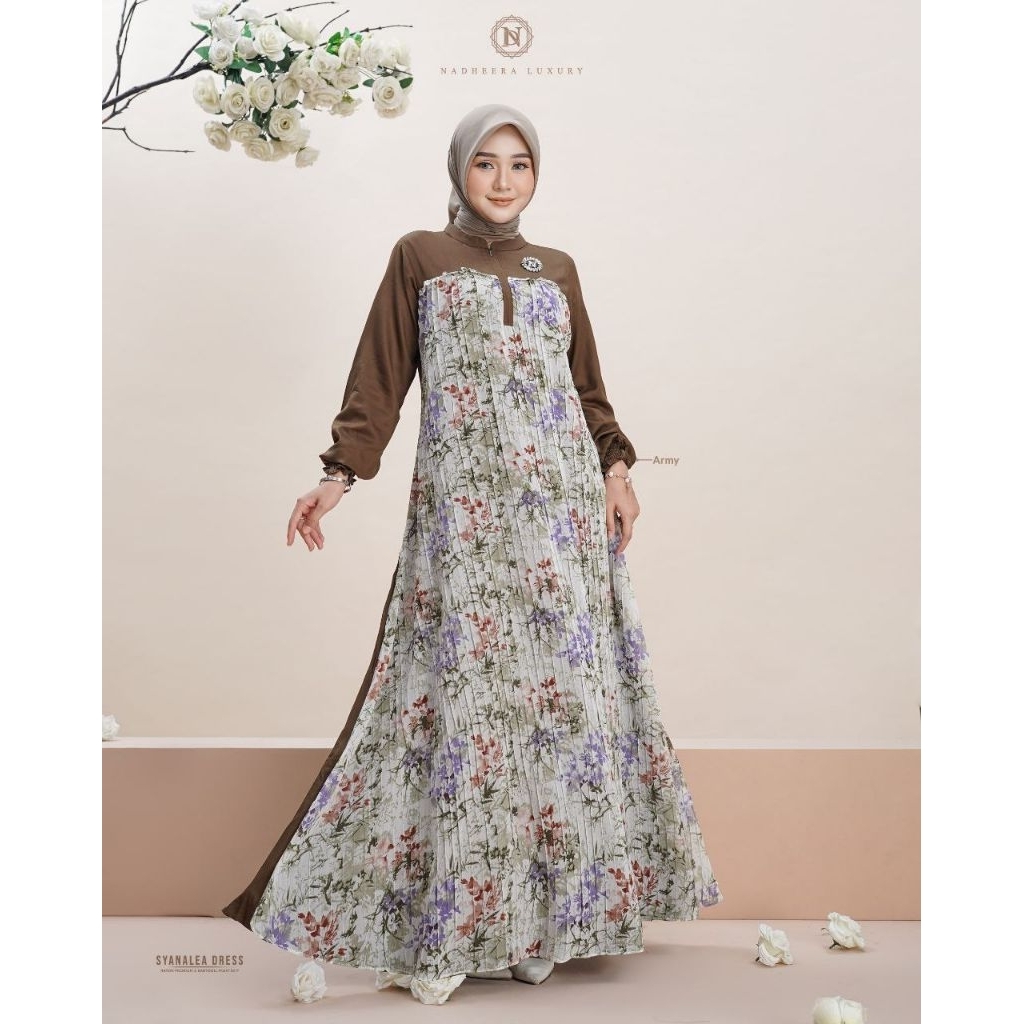 SYANALEA DRESS BY NADHEERA LUXURY √ Gamis  motif √ Gamis Premium √ Gamis nadheera