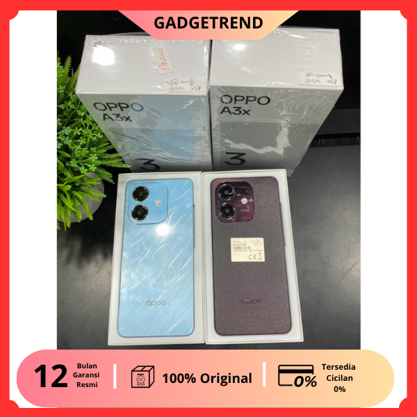 OPPO A3x RAM 4+4GB PENYIMPANAN 128GB Chipset Snapdragon 6s Gen 1