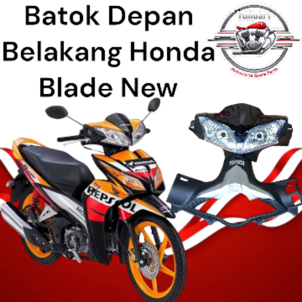 Batok Depan Belakang Honda Blade New 125 Hitam