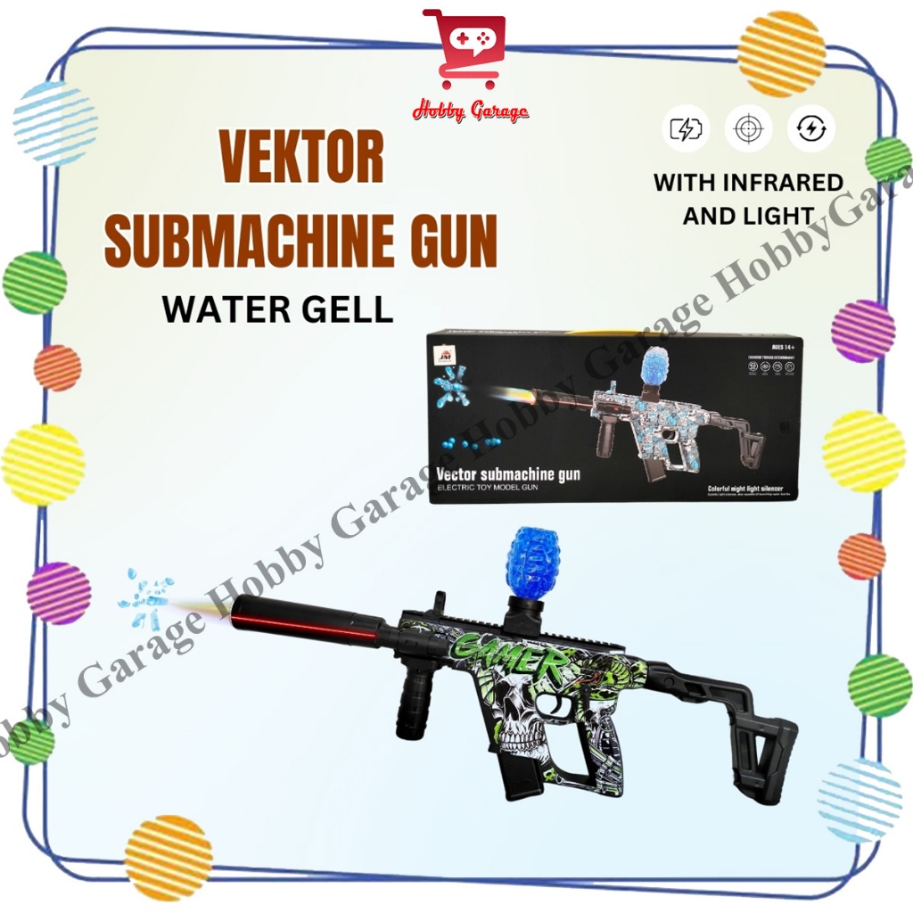 JM Indonesia Mainan Tembakan Anak Kriss Vector Water Gel Blaster Gun Watergel splitfire effect