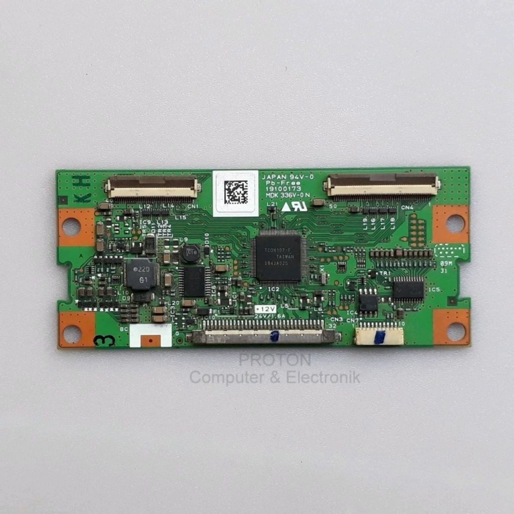 Tcon LCD TV Panasonic Viera TH-L32C10X2 TCON107-F Japan 94V-0 19100173 MDK 336V-0 N Tikon Panel Cont