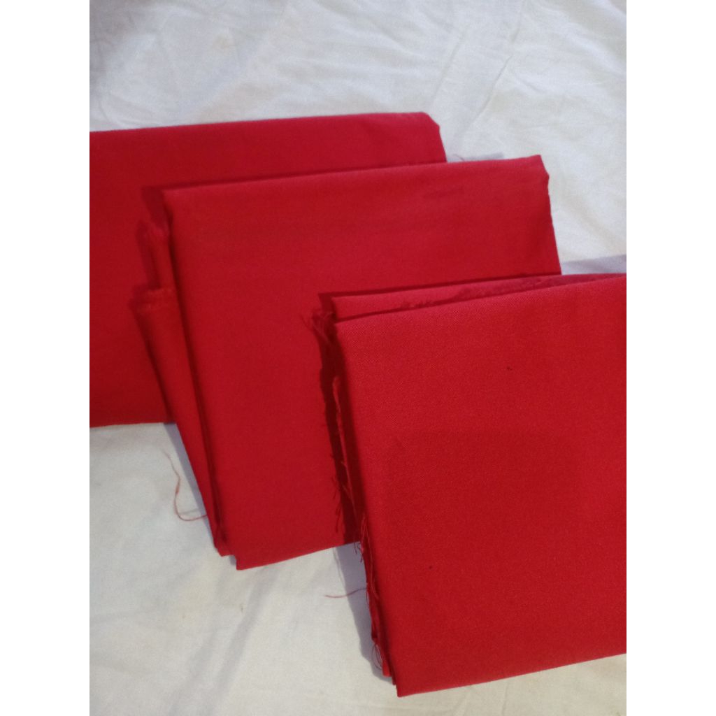 KAIN DRILL POLOS WARNA MERAH (110-290 cm)