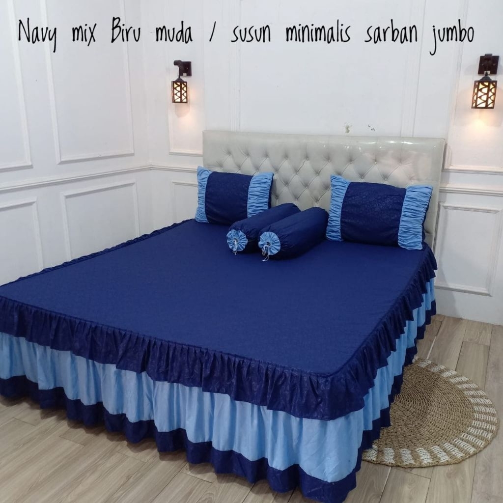 sprei rumbai susun minimalis Sarban jumbo Ukr 180x200x20