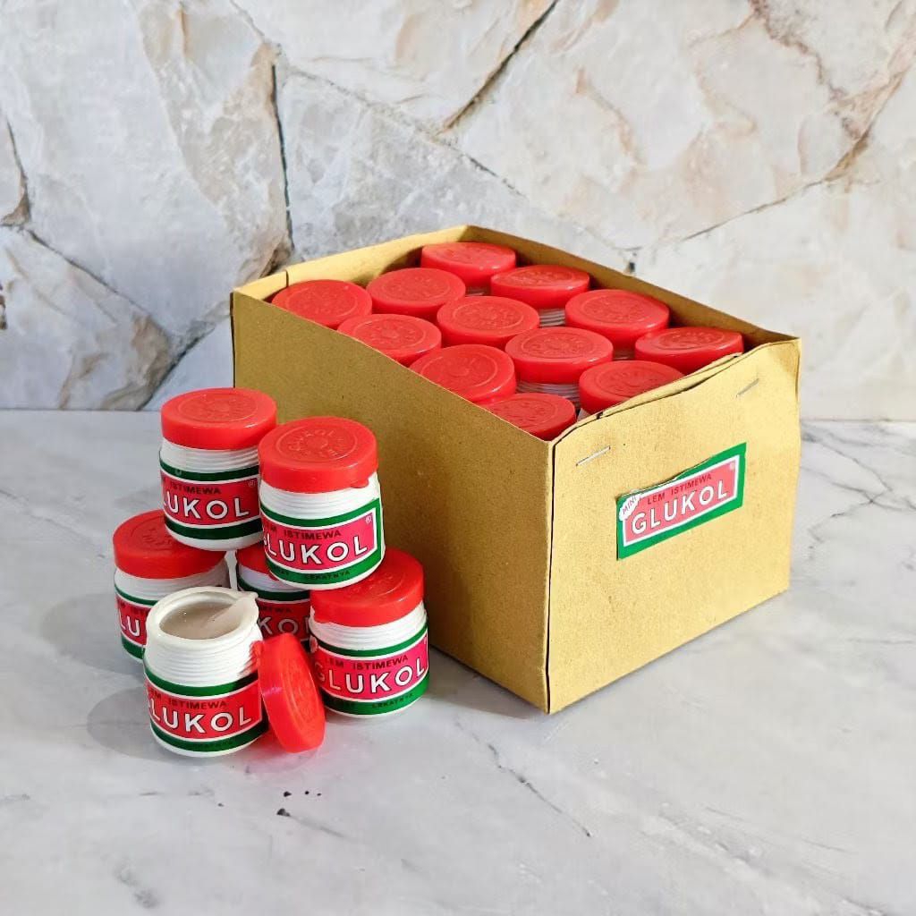 (1 PAK ISI 24 PCS) Lem GLUKOL / Lem Colek / Glukol Isi 24 Pcs