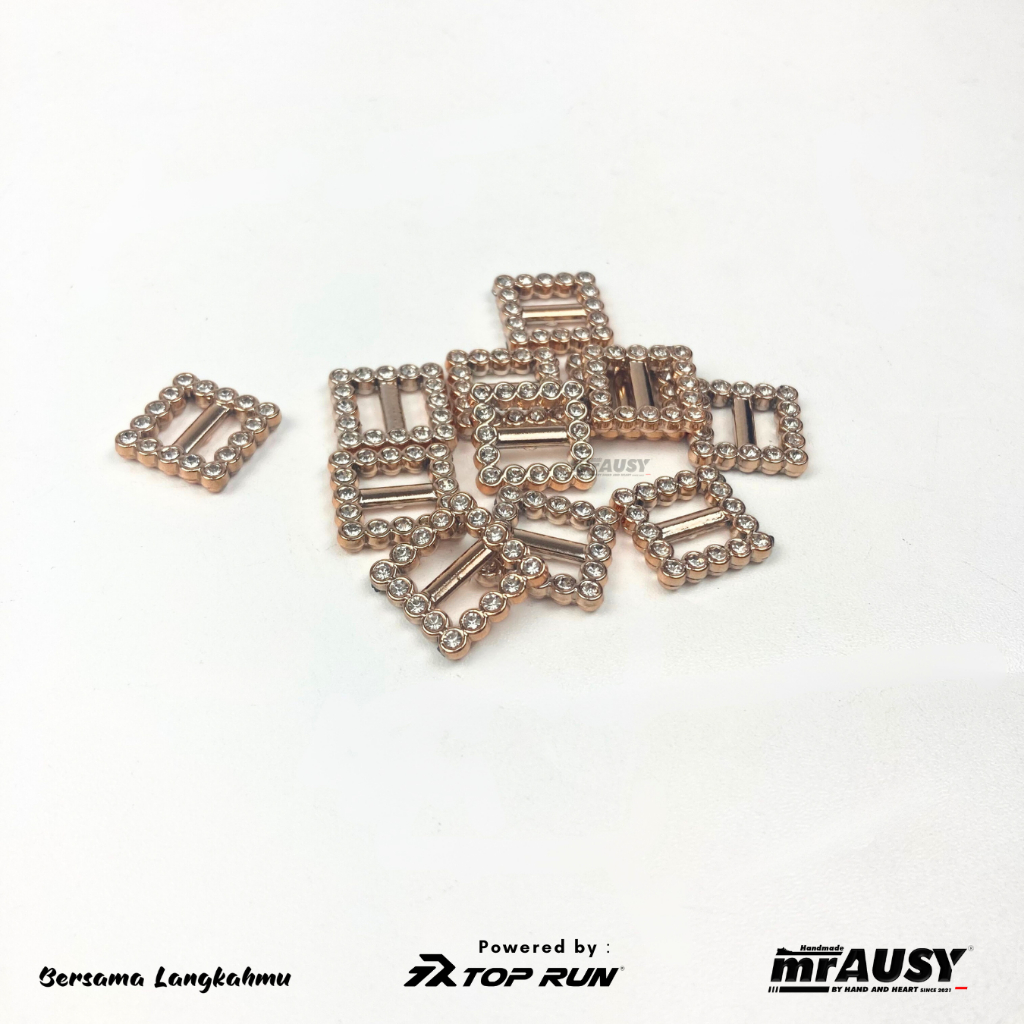 Aksesoris Gesper Sepatu Sandal Plastik Emas Mutiara