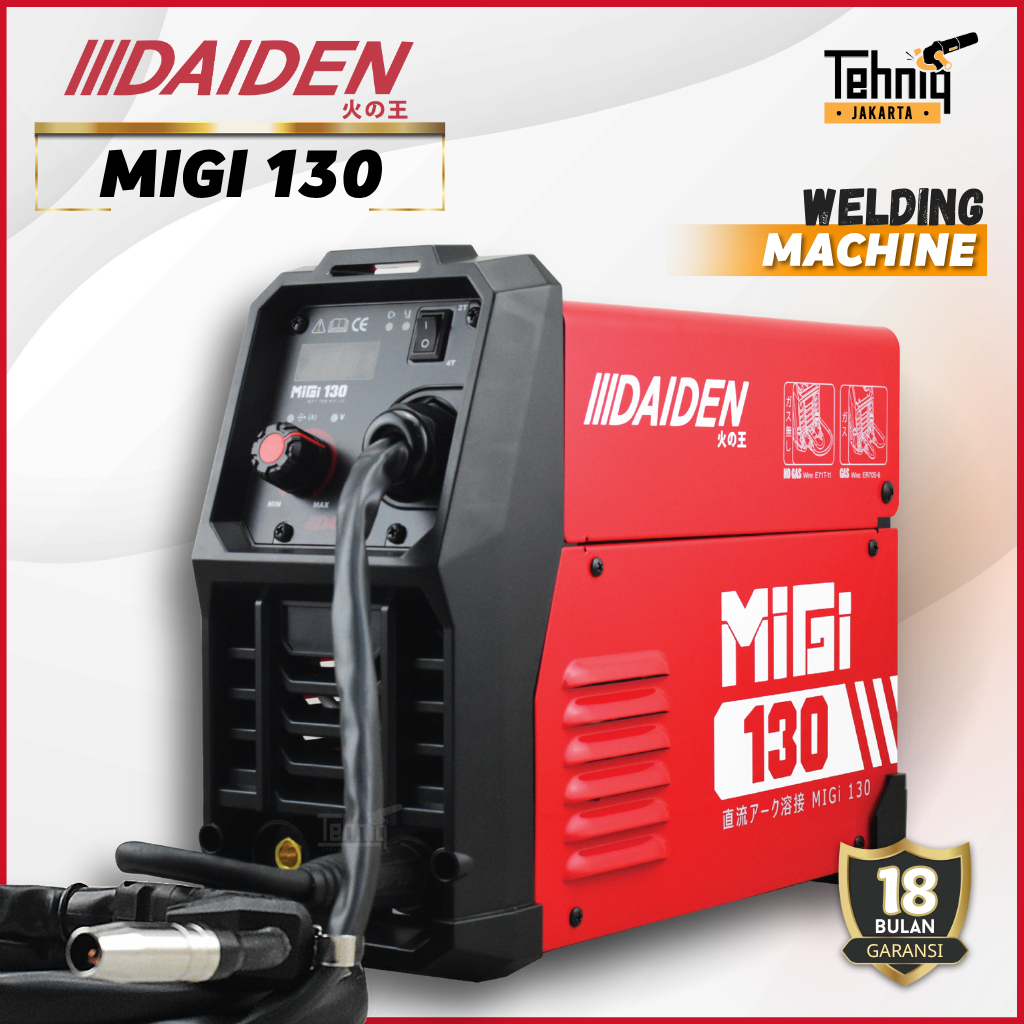 Daiden MIGI 130 Mesin Las Listrik / Trafo Las DAIDEN MIGi 130 Inverter Welding Machine