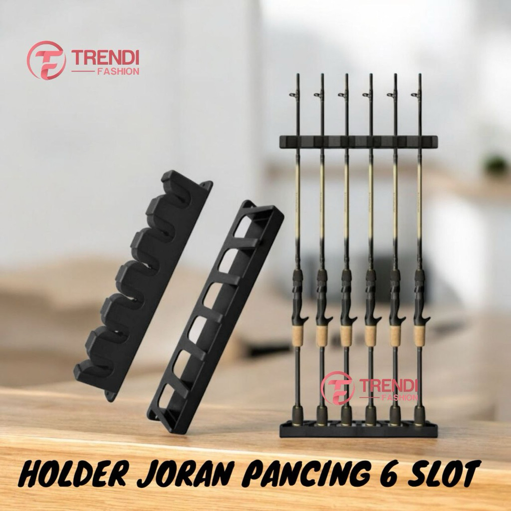 Rak Joran Pancing 6 Slot Holder Joran Pancing Rak Pajangan Joran Pancing