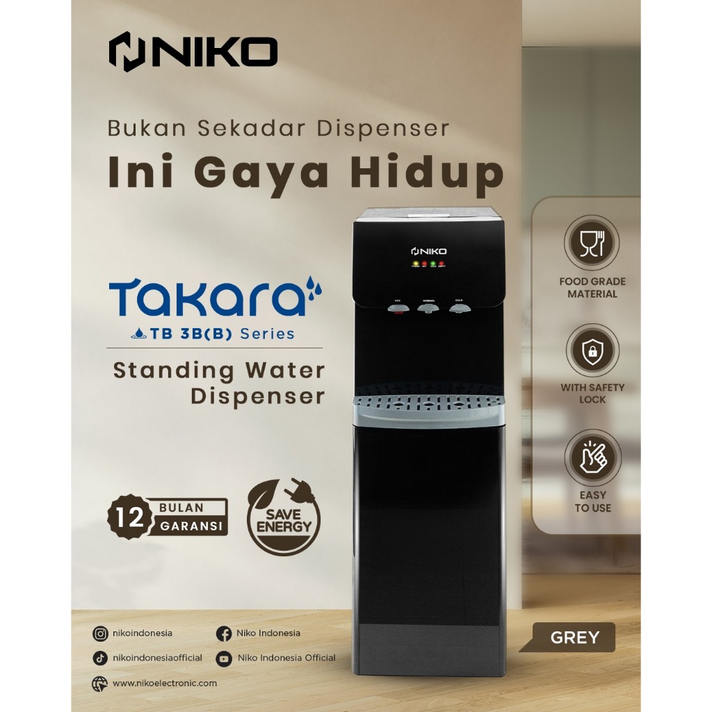 Dispenser TAKARA Water dispenser berdiri 3 keran