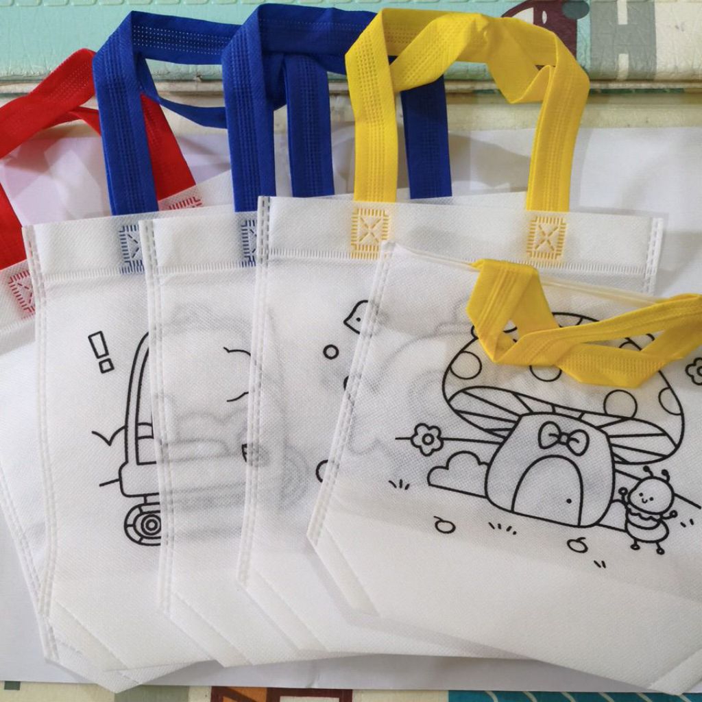 Free Spidol DIY Tas Aktivitas Mewarnai Spunbond Anak TK SD