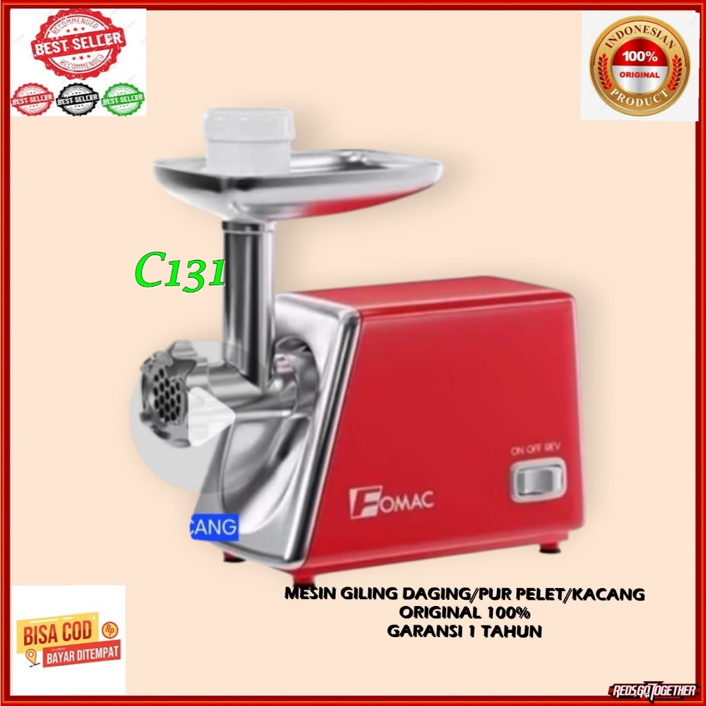 C131 ORI 100% Mesin penggiling daging 350w 350 W ALAT PERALATAN GILING PUR VOER SAYURAN KACANG PENGH