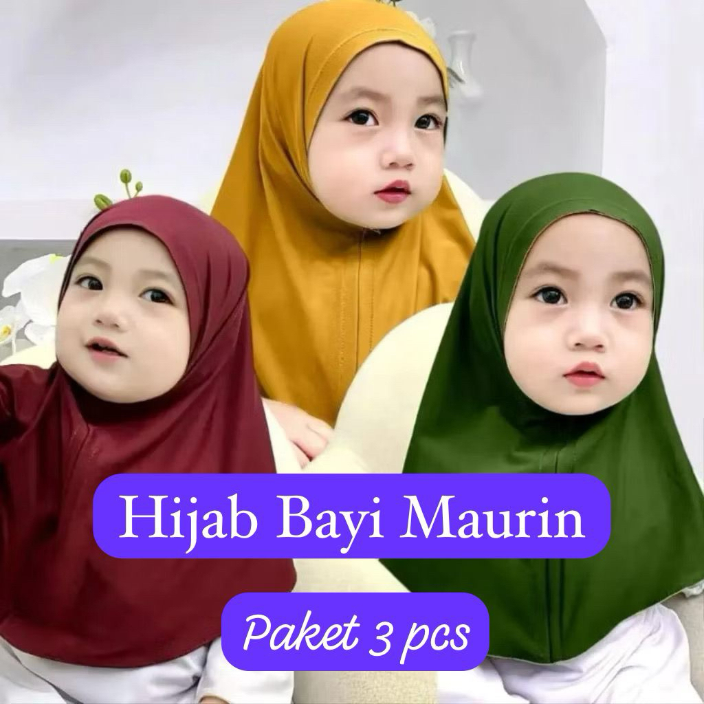 Kerudung bayii 1-3 tahun hijab anak bayi hijab newborn kerudung maurin
