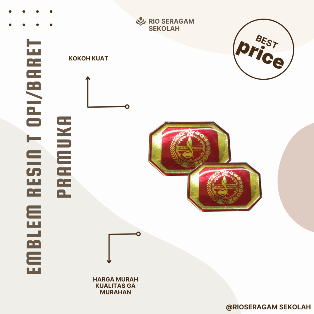 EMBLEM BARET PENGGALANG RESIN/ PIN TOPI PRAMUKA/ EMBLEM BARET/ PIN TOPI PRAMUKA PUTRA PUTRI/ EMBLEM 