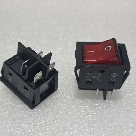 Saklar 4pin ON/OF 30Amper Switch 4 pin 30A + Lampu -Komponen Elektronik