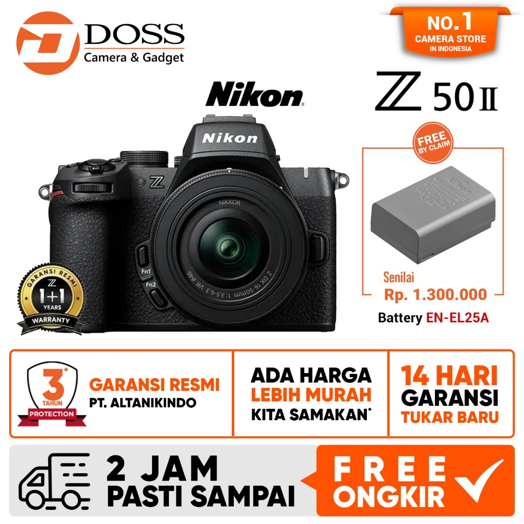 Nikon Z50 II Kit 16-50mm Mirrorless Camera Nikon Z50 Mark II Nikon Z50II