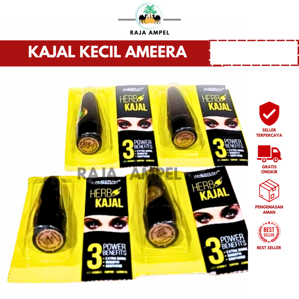 Celak Mata Ameerah Kajal Kecil Waterproof Celak Mata Arab Halal Dan Sah Untuk Sholat, celak santri
