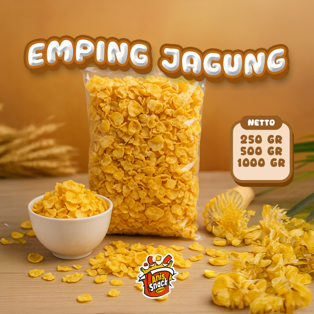 Emping Jagung Rasa Original / Emping Jagung Geprek / Emping Jagung Geprek Renyah / Emping Jagung Ped