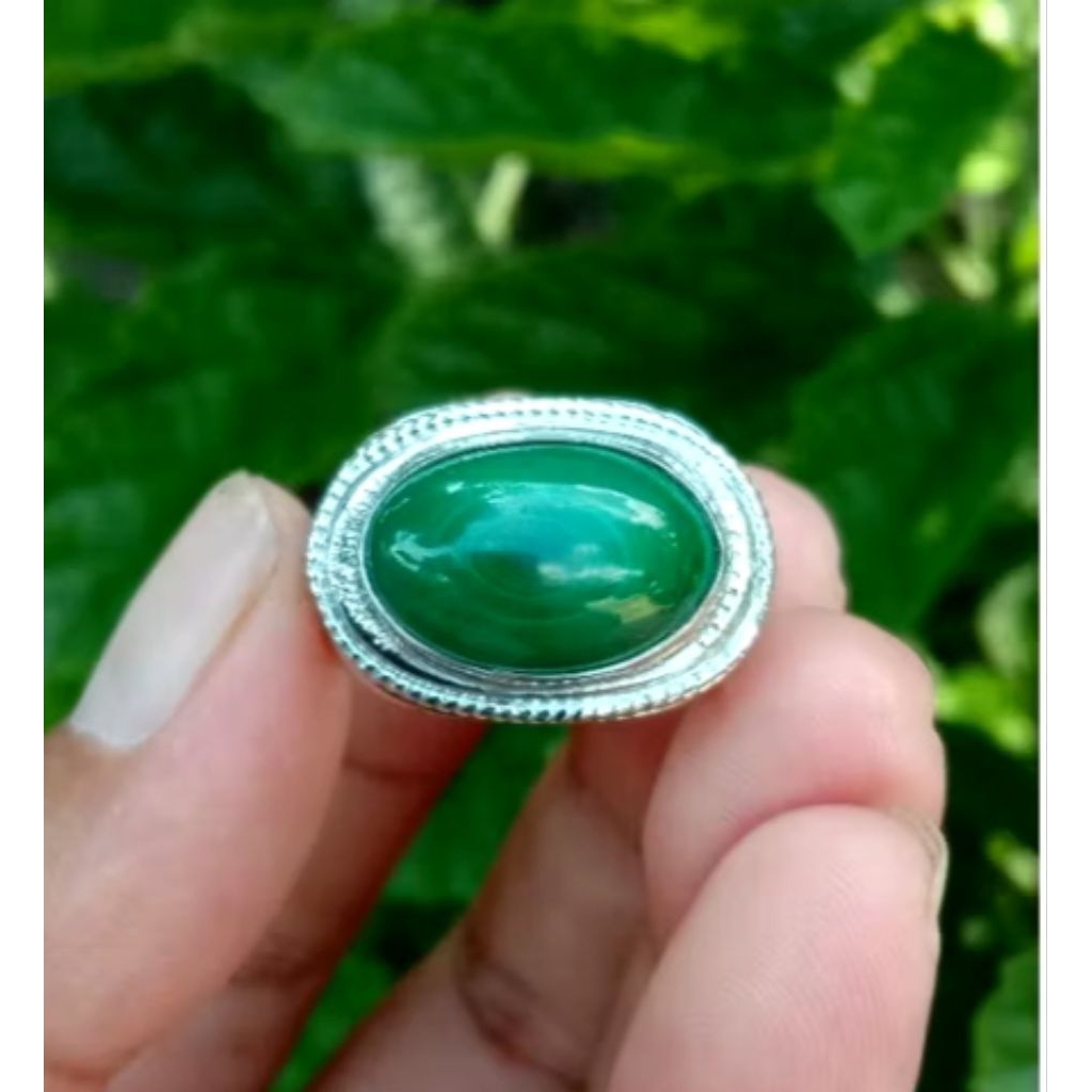 Natural akik Malachite bulu Merak