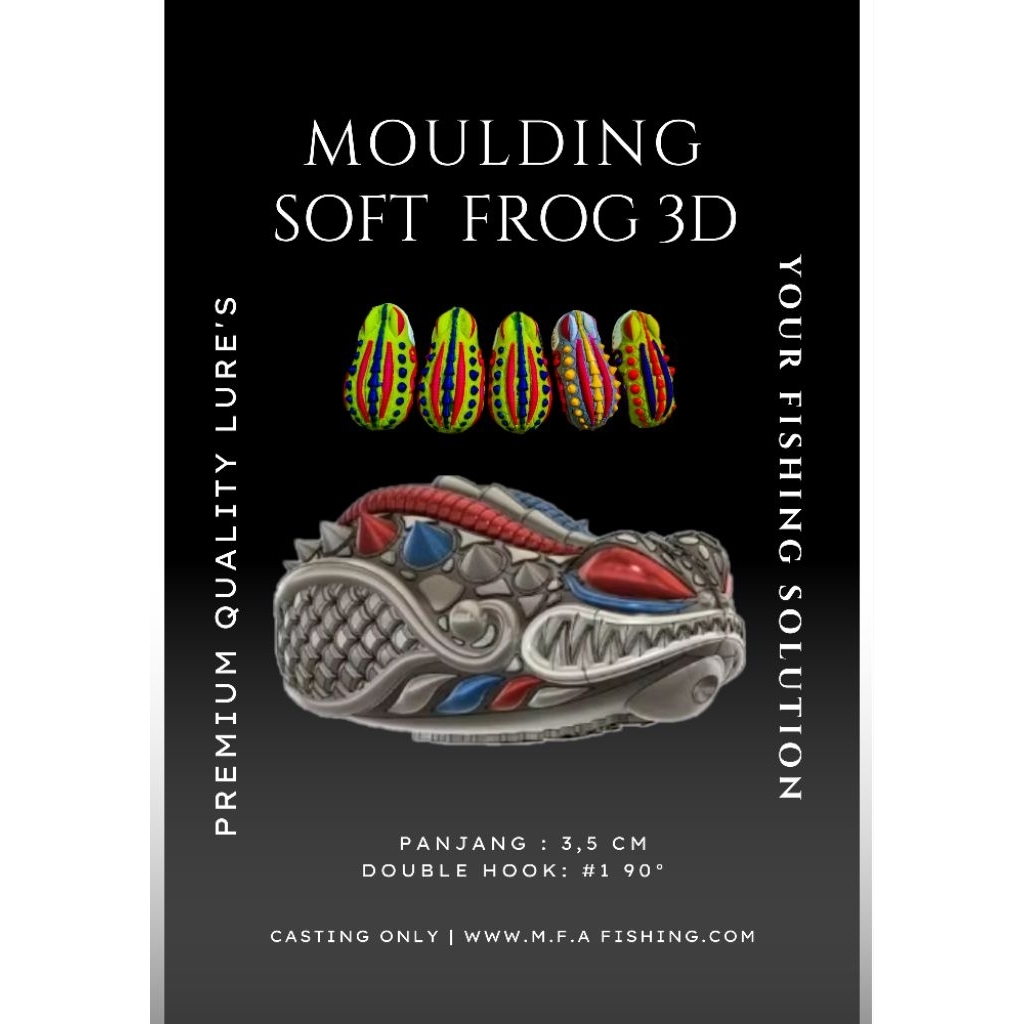 Moulding Soft Frog 3D Thailand 3,5CM || Printer 3D Original