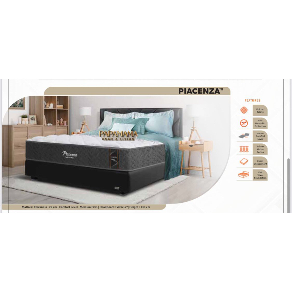 Springbed Florence Piacenza - Spring Bed Fullset Sandaran Ori 180x200 - Medan
