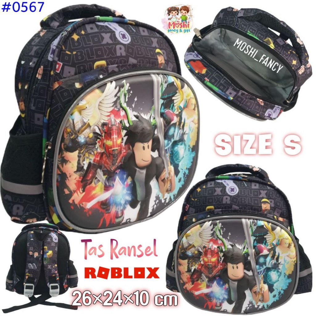 Tas Ransel Roblox dan Minecraft / Tas Sekolah Anak PAUD motif Minecraft dan Roblox / Sekolah Ransel 