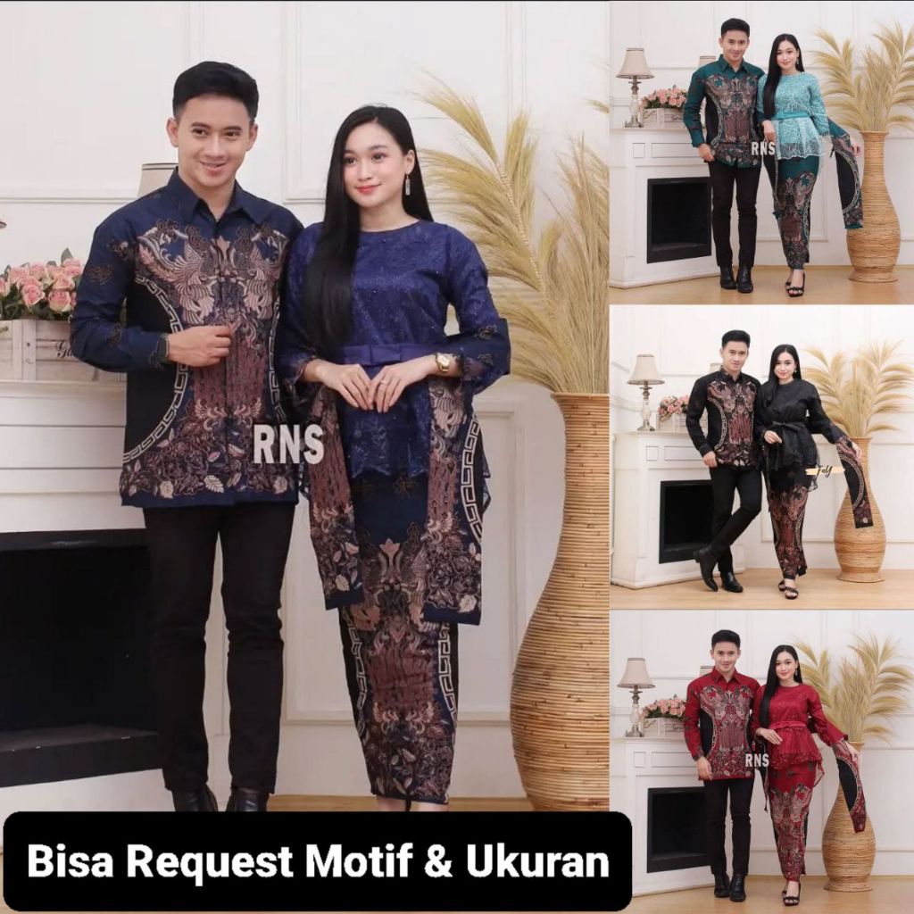 BAJU SERAGAM BATIK COUPLE KEBAYA BROKAT PASANGAN SARIMBIT KELUARGA CUSTOM ANAK / KEMEJA PRIA / BUSAN