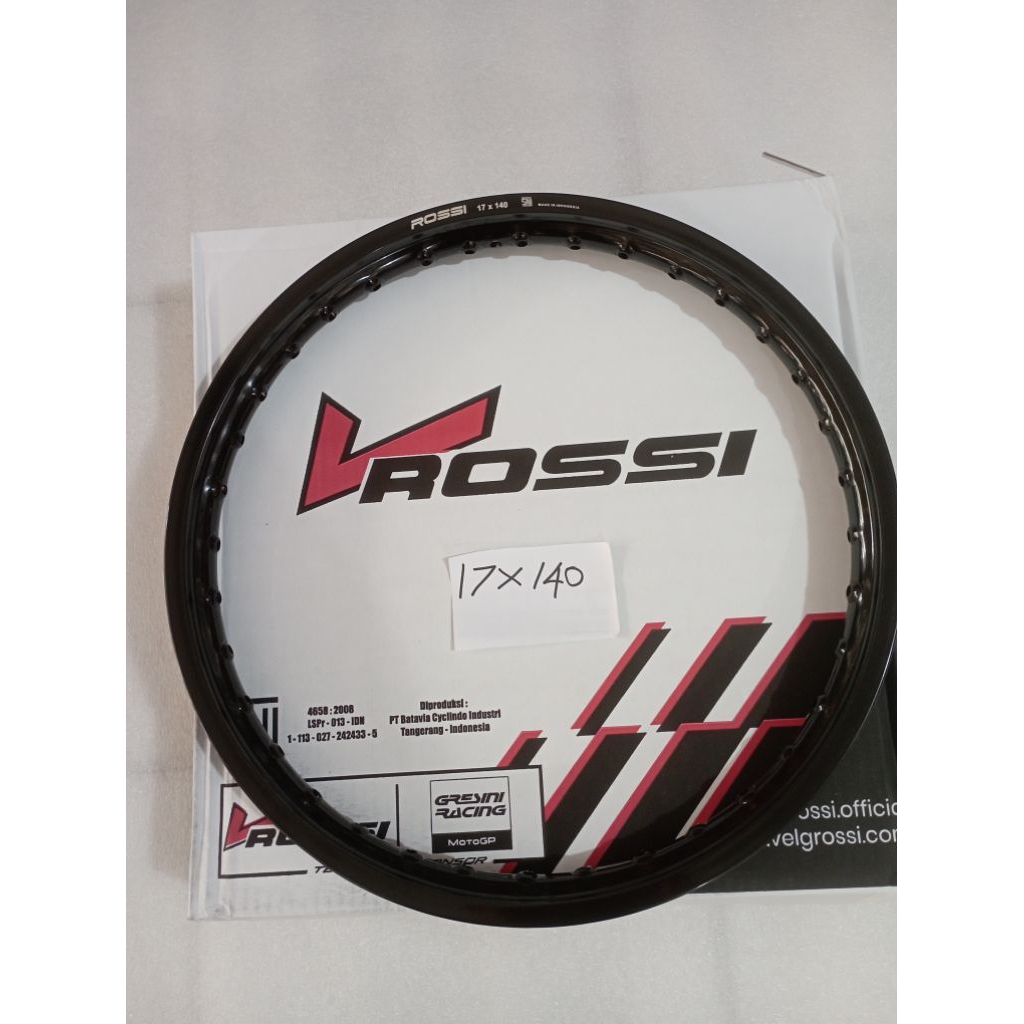 Lingkar 17 140 hitam kilat Vrossi Original Rim Velg Rossi Veleg Motor