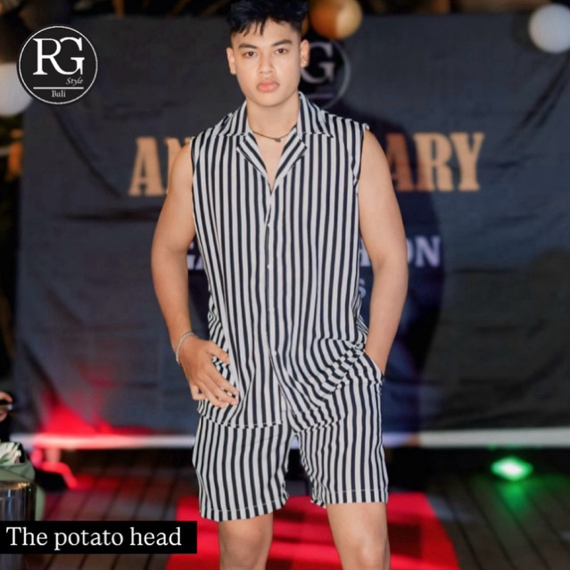 RG STYLE BALI | THE POTATO HEAD SALUR ONE SET | KEMEJA TANPA LENGAN