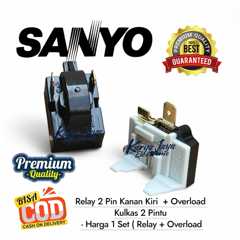 Relay Ptc Overload Kulkas Sanyo 2 pintu / Overload Kulkas 2 pintu sanyo