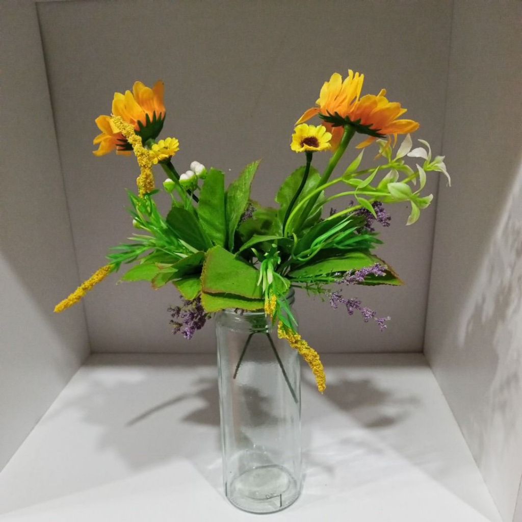 VAS BUNGA KACA BENING BENTUK BOTOL | VAS BOTOL KACA | VAS KACA AESTHETIC