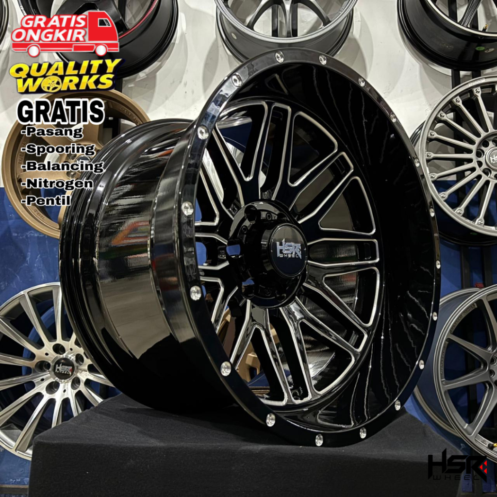 Velg Ring 20 Mobil Ford Ranger R20 Tapak Lebar 12 Velg Racing HSR Wheel FG Bueno