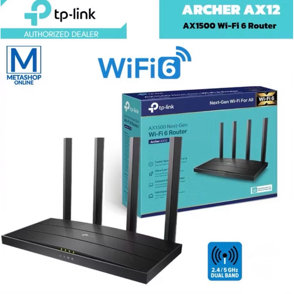 TP-Link Archer AX12 AX1500 Wi-Fi 6 Wireless Dual-Band Gigabit Router