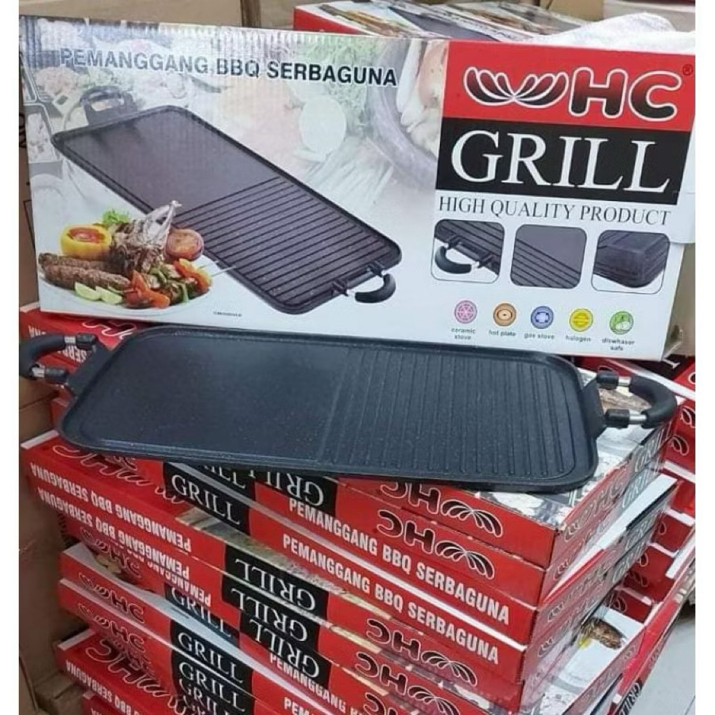 Pemanggang BBQ Serbaguna / Grill Pan / Multi Grill Pan HC / Alat panggang / Panggangan Raging Sate S