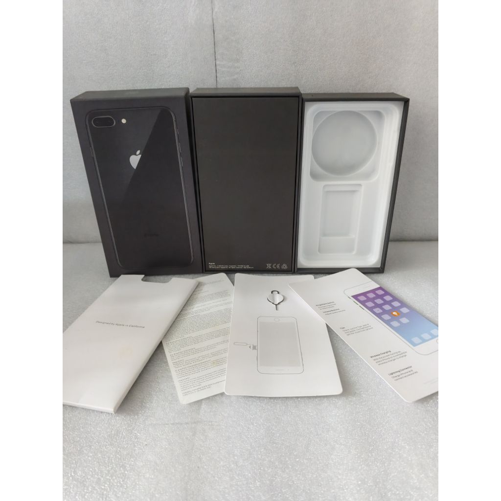 Boks Kardus Dus Hp iPhone 7 | 8/plus Original Warna black