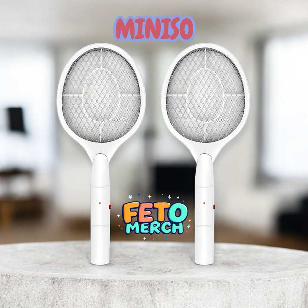 Racket Raket Nyamuk Elektrik MINISO Battery Powered Mosquito Zapper Pembasmi Nyamuk