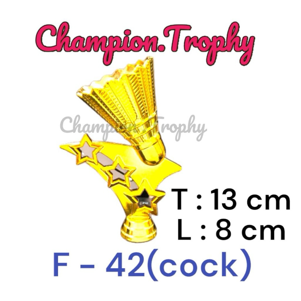 figur piala cock badminton satuan