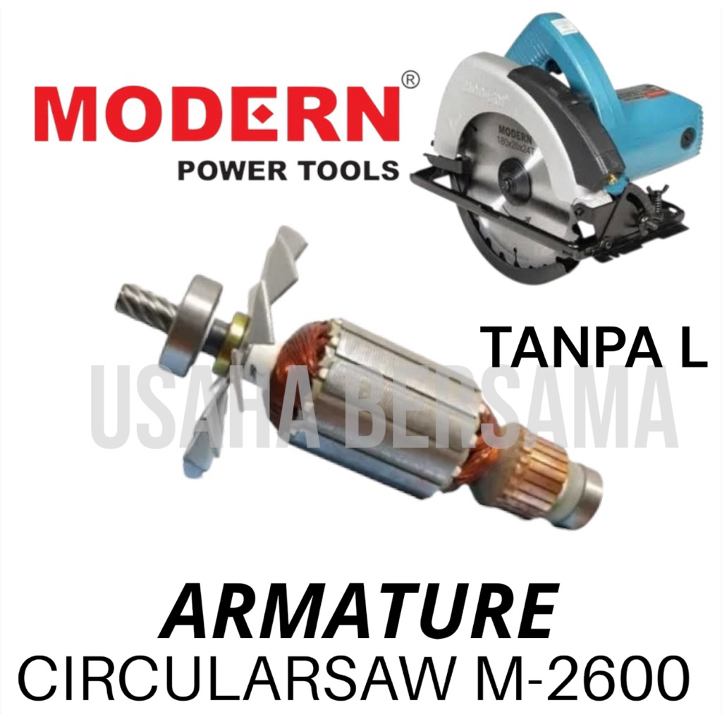 ARMATURE M2600 TANPA L CIRCULARSAW MODERN 7” ANGKER ROTOR MODERN SERKEL MODERN