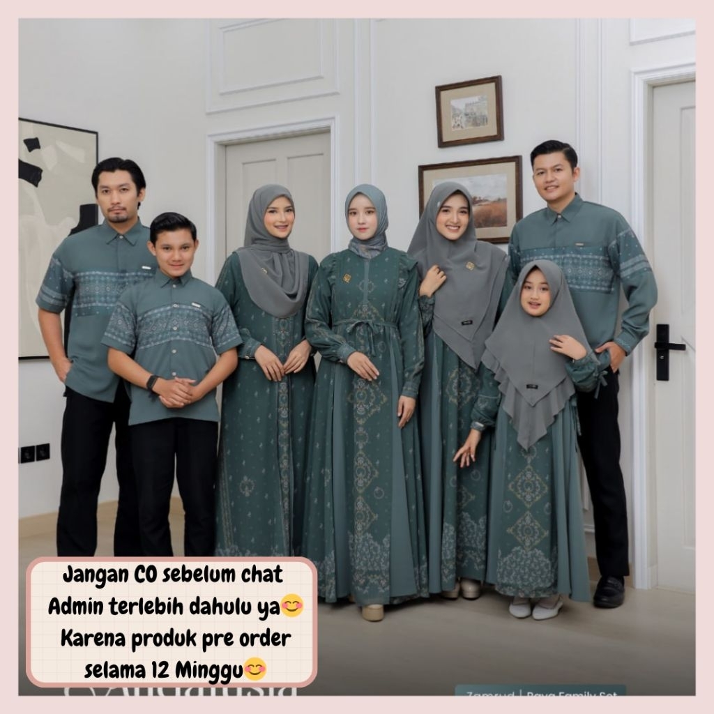 Andalusia sarimbit lebaran 2026 by Emka hijab OPEN PRE ORDER (READY FEBRUARI 2026) Family set couple