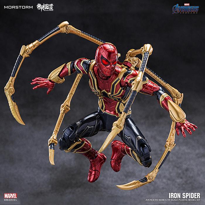Action Figure Spiderman Ironman Iron Spider 100% ORI Morstrom Scale 1:9 LED - Morstorm Iron Spider