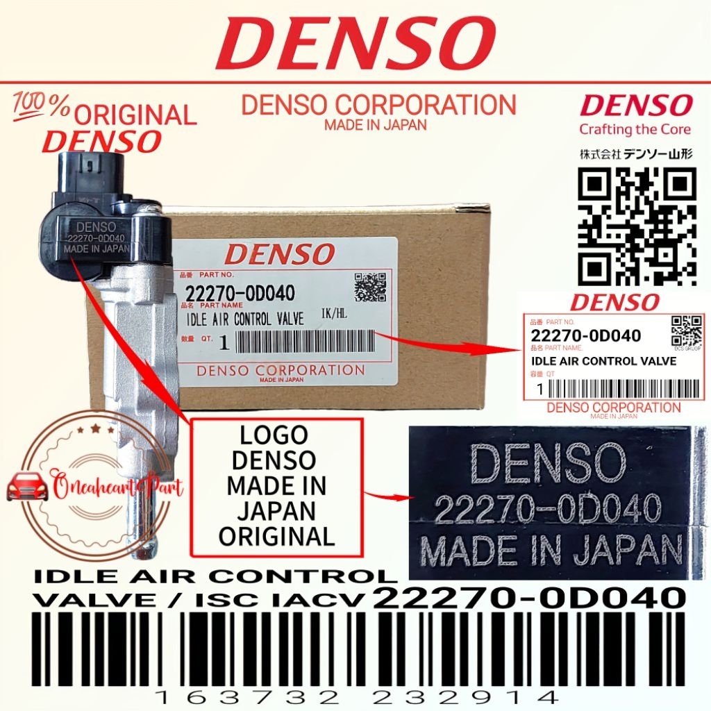 SENSOR ISC IDLE SPEED CONTROL ACTUATOR VALVE IACV HONDA JAZZ CITY IDSI VTEC - ORIGINAL DENSO JAPAN
