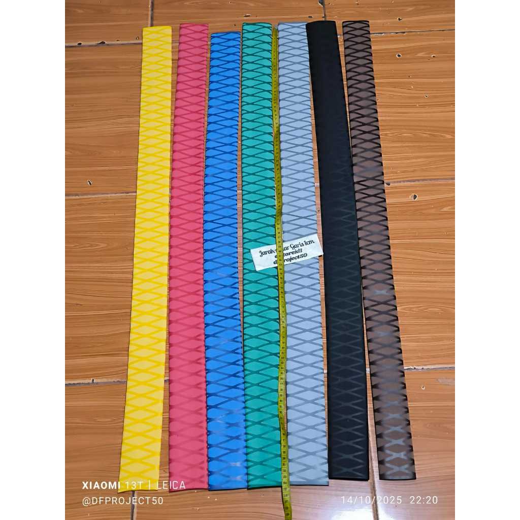 KARET BAKAR JUMBO satu meter uk.40 45 50mm motif silang BIASA untuk gocap popor senapan